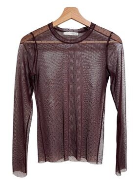 Wilfred Free Aritzia Sheer Mesh Polka Dot Top Women Small Going Out Whimsgoth
